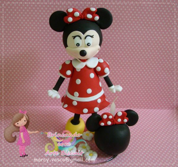 Topo de Bolo Minnie